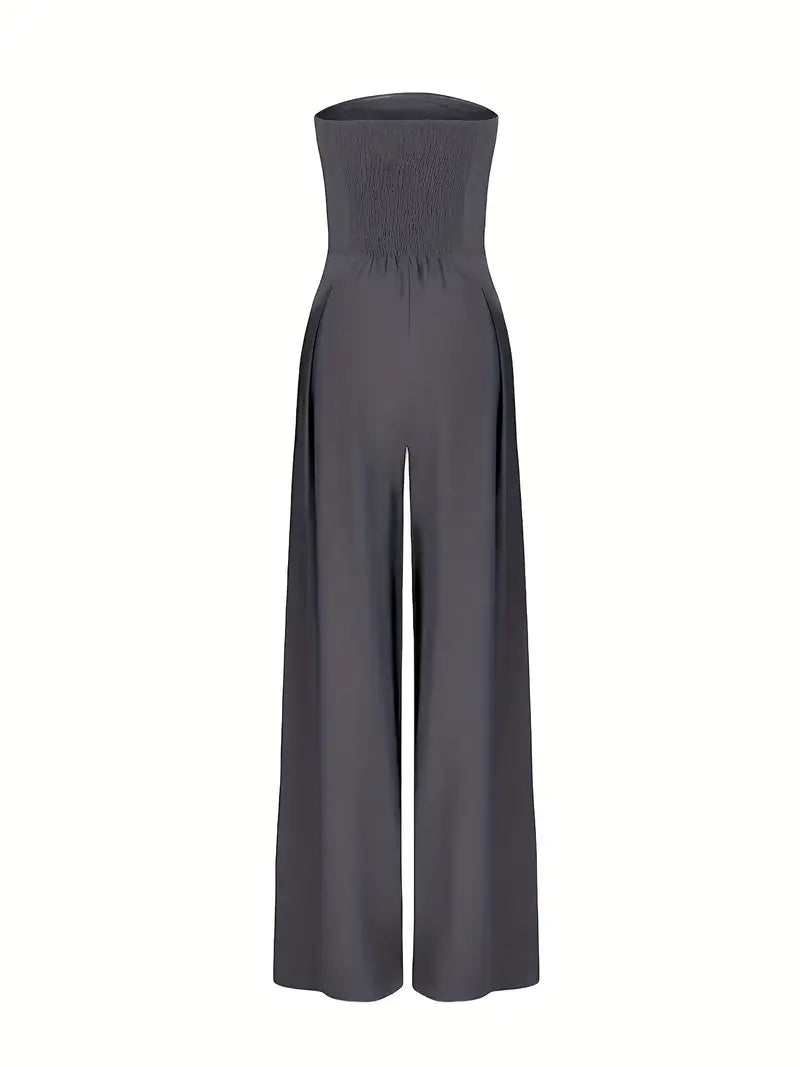 Aleia Strapless Wide-Leg Jumpsuit