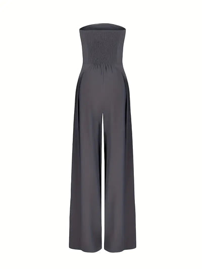 Aleia Strapless Wide-Leg Jumpsuit