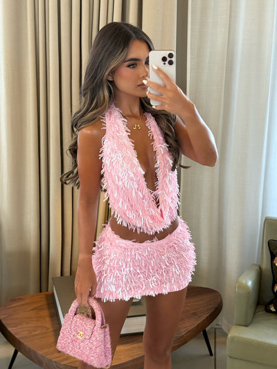Calypso | Sequin Tassel Two-Piece Set