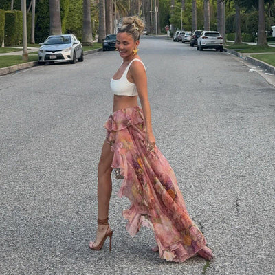 Alessia | Floral Ruffled Skirt